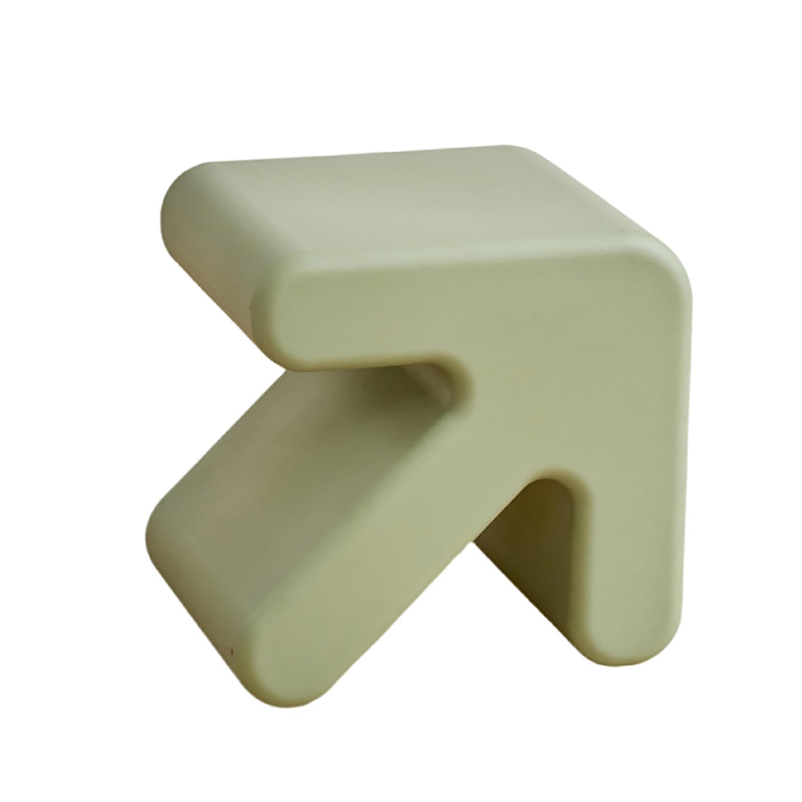 Repose-pieds ottoman design en S, tabouret de pied vert et jaune pour salon et entrée