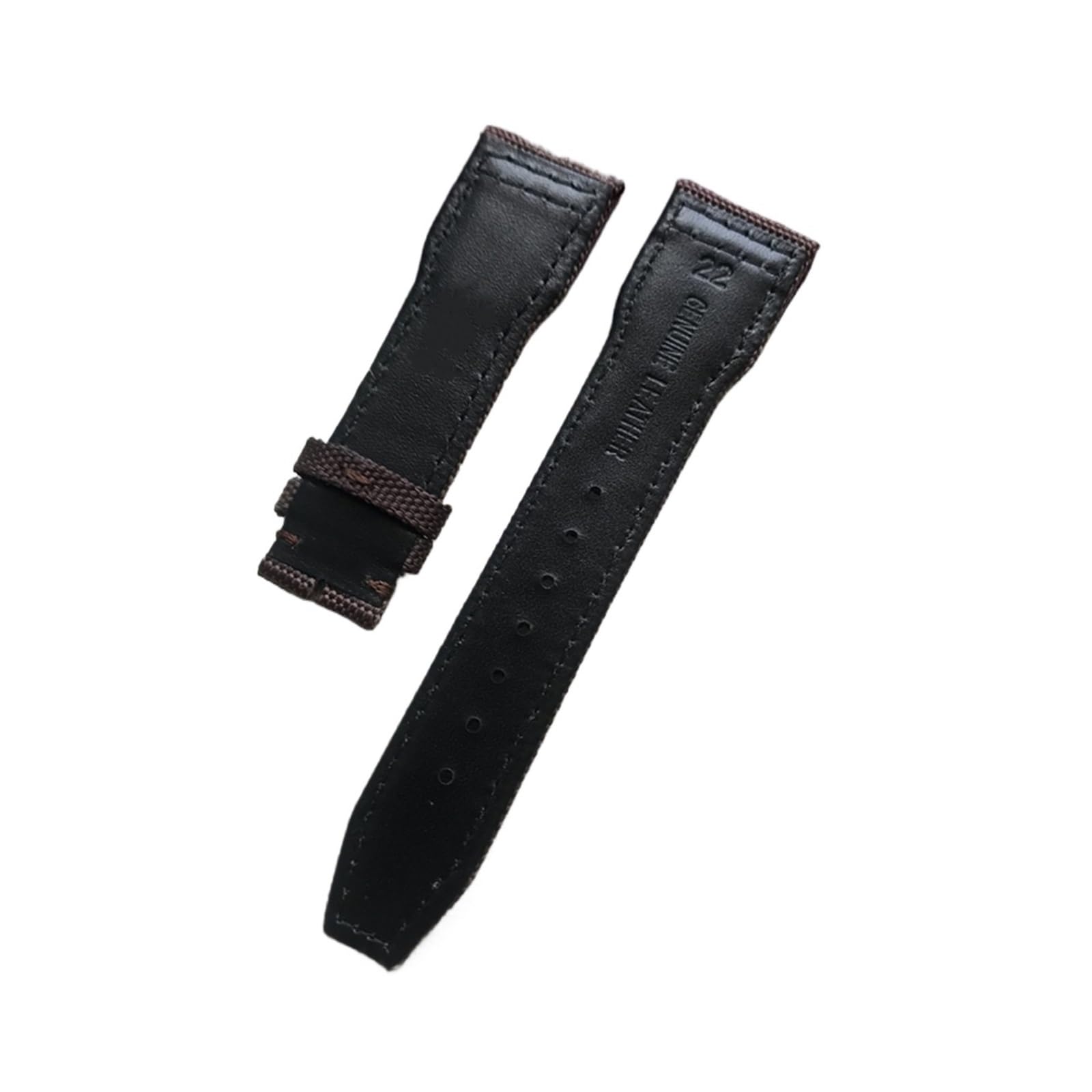Run Ken 21mm 22mm Noir Bleu Vert Marron Tissu En Nylon Bracelet De Montre En Cuir Véritable Compatible Avec Le Grand Bracelet De Montre Pilote