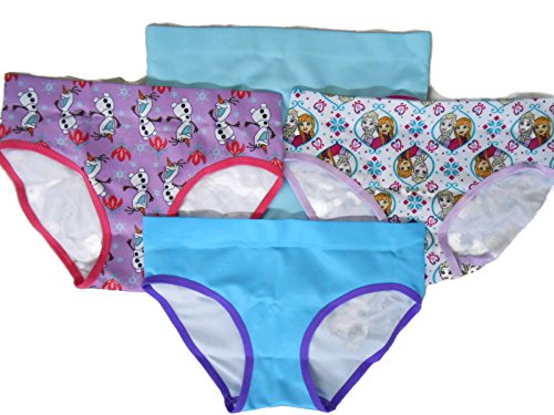 Handcraft Frozen 4-Pack Little Big Girls Seemless Hipsters Sizes 6-16 Tagless Spandex Boxed2