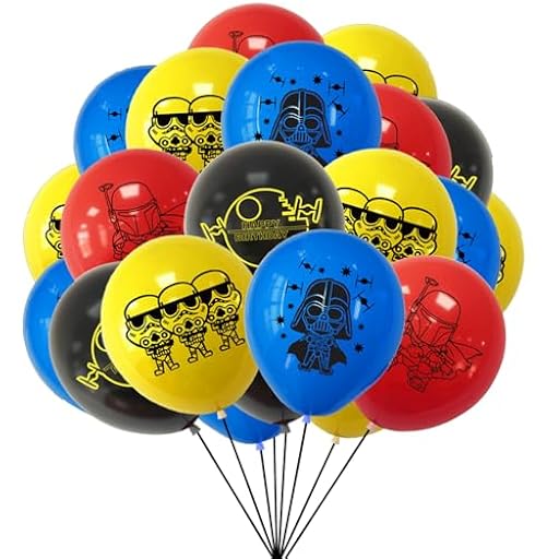 POPOYU 20 Globos de Star Wars para Fiesta de Cumpleaños - Decoración de Látex y Helio para Niños y Fanáticos | Ya disponible en tu tienda friki favorita! En mundofriki.es!