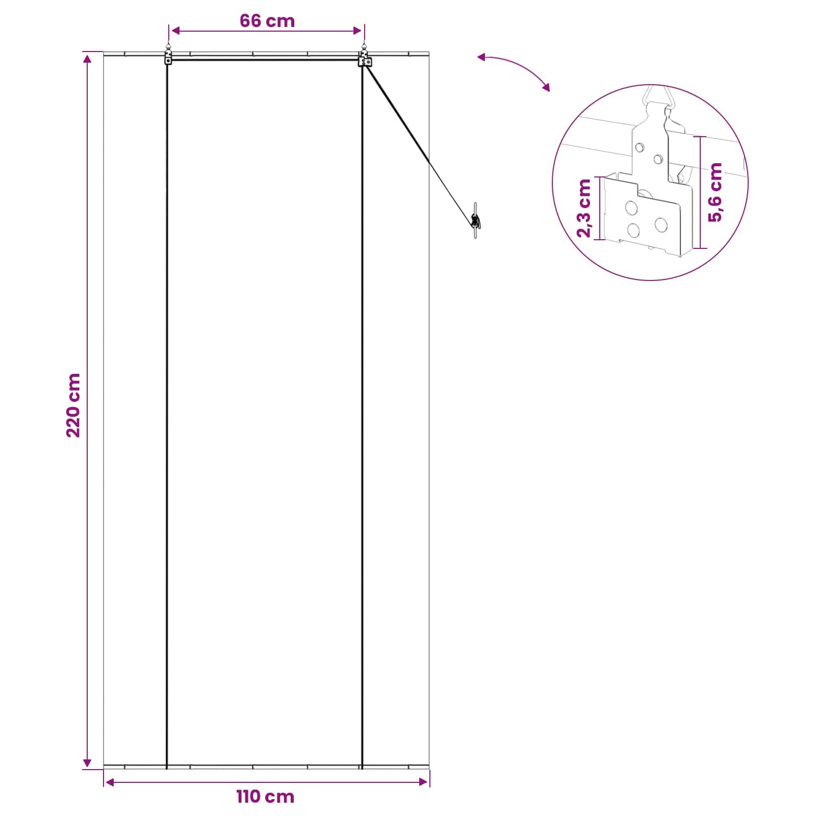 vidaXL Estor Enrollable Marrón 110 x 220 cm Bambú