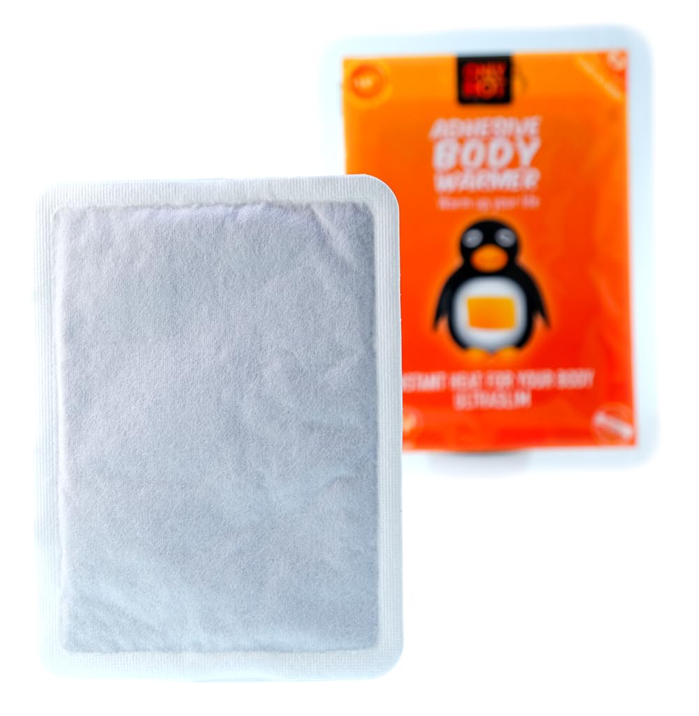 Only Hot Adhesive Body Warmers, Körperwärmer, 14 Stunden Wärmedauer, gebrauchsfertig, selbstheizend, 100% natürlich, selbstklebend, 40 Stück