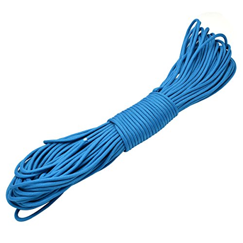 100ft Type III 7 Strand Core Paracord 550 Parachute (24# Sky Blue)