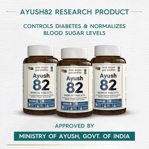 Image of Ayush 82 BSME24 Tablets, Diabetes Care, Research Product of CCRAS, Ministry of Ayush, Govt. of India, Control Blood Sugar Level Naturally (180 Tablets) (PACK1)