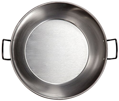 La Valenciana Vaello Sartén Honda de Acero Pulido, 36 cm, aleado, Negro
