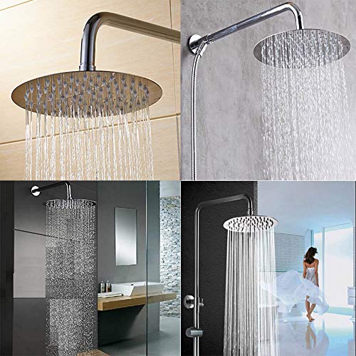 Image of High Pressure Shower Head, Sinzau 10 Inch Round Rain Showerhead, 304 Stainless Steel, Ultra-Thin Design, Best Pressure Boosting