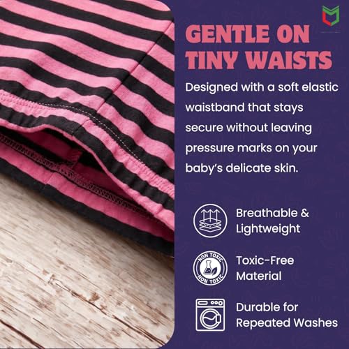 Image of LENAM Unisex Baby Unisex Baby Baby Cotton Snug Soft Pants /Diaper Fit /Pyjama /Leggings(Pack of 7) - Multicolor