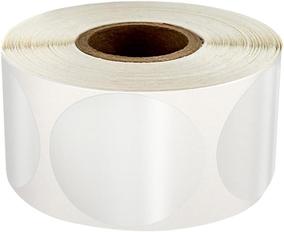 TEHAUX Round Sealing Stickers 500Pcs Self-Adhesive Labels for Handmade Packing BOPP Plastic Seal Labels for Wrapping and Decoration