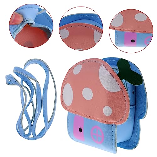 FRCOLOR 1pc Cute Boys and Girls Mushroom and Girls Crossbody Purse Coin Bag Random Color4