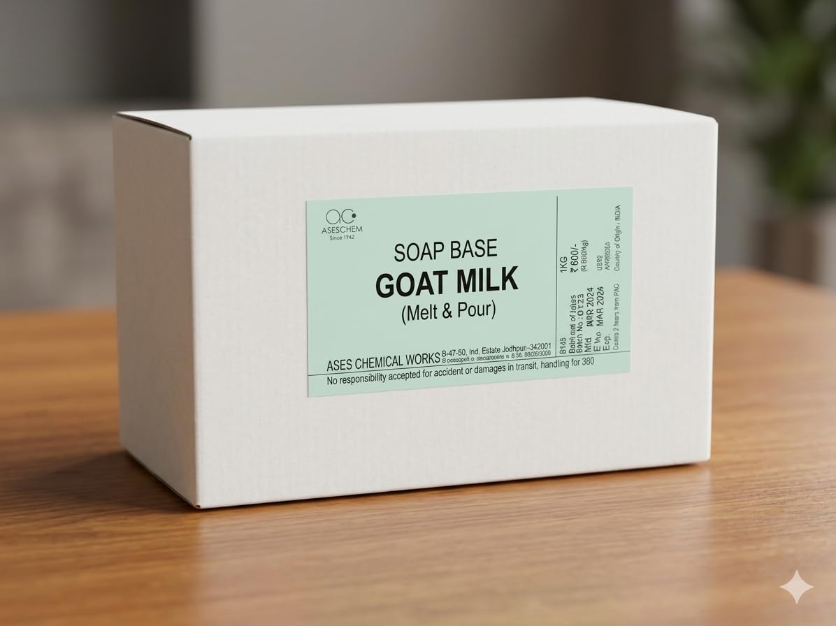 Ases Goat Milk Soap Base 1KG| Melt and Pour Soap Base –Enriched with Jojoba & Almond Oil, Vitamin E | SLS & Paraben Free | 100% Pure & Natural for DIY Soap Making-picture-32