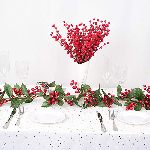 Dearhouse 6Ft Red Berry Christmas Garland, Flexible Artificial Berry Garland For Indoor Outdoor Home Fireplace Decoration For Winter Christmas Holiday New Year Decor #TOP5