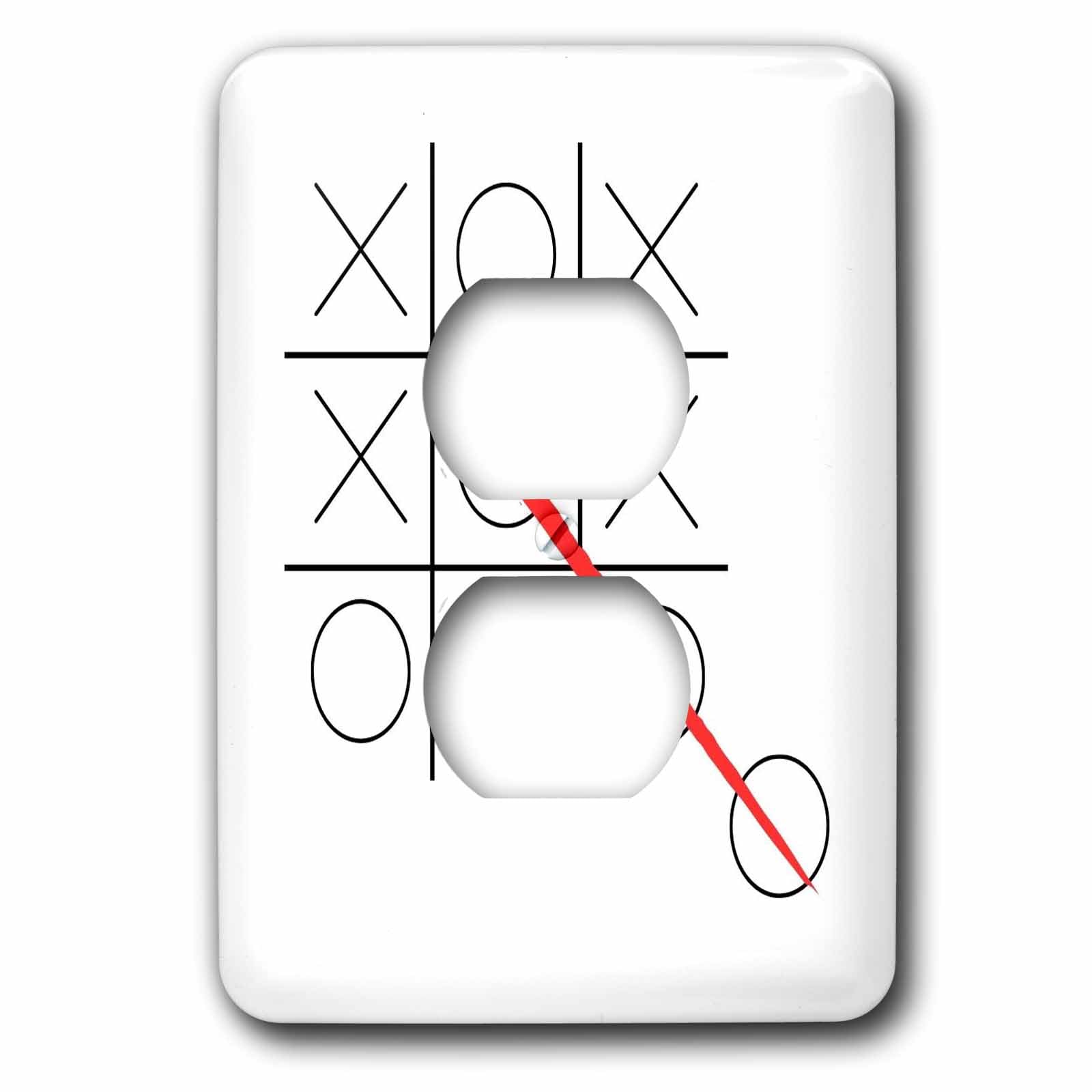 3dRose Image of Tic Tac Toe Out of the Box Solution - Light Switch Covers (lsp-388430-6)