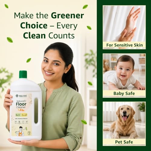 Image of Natural Floor Cleaner Liquid | Herbal Enzyme-Based for Home, Kitchen, Bathroom & Pet Areas | Plant-Based, Biodegradable, Baby & Pet Safe | Multi-Surface Daily Mopping | 1L Pack