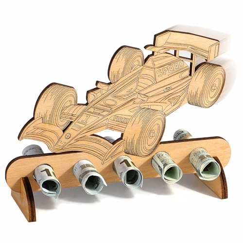 Geldgeschenk Formel-1-Rennwagen Aus Holz - Originelles Geschenk für Geburtstag, Jubiläum - Deko für Enthusiasten, Freunde, Männer, Jungen