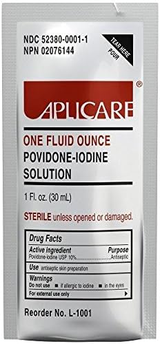 Povidone Iodine Liquid Pouch, Sterile by Aplicare Inc ( POUCH, POVIDONE IODINE, 1 OZ, STERILE ) 20 Each / box