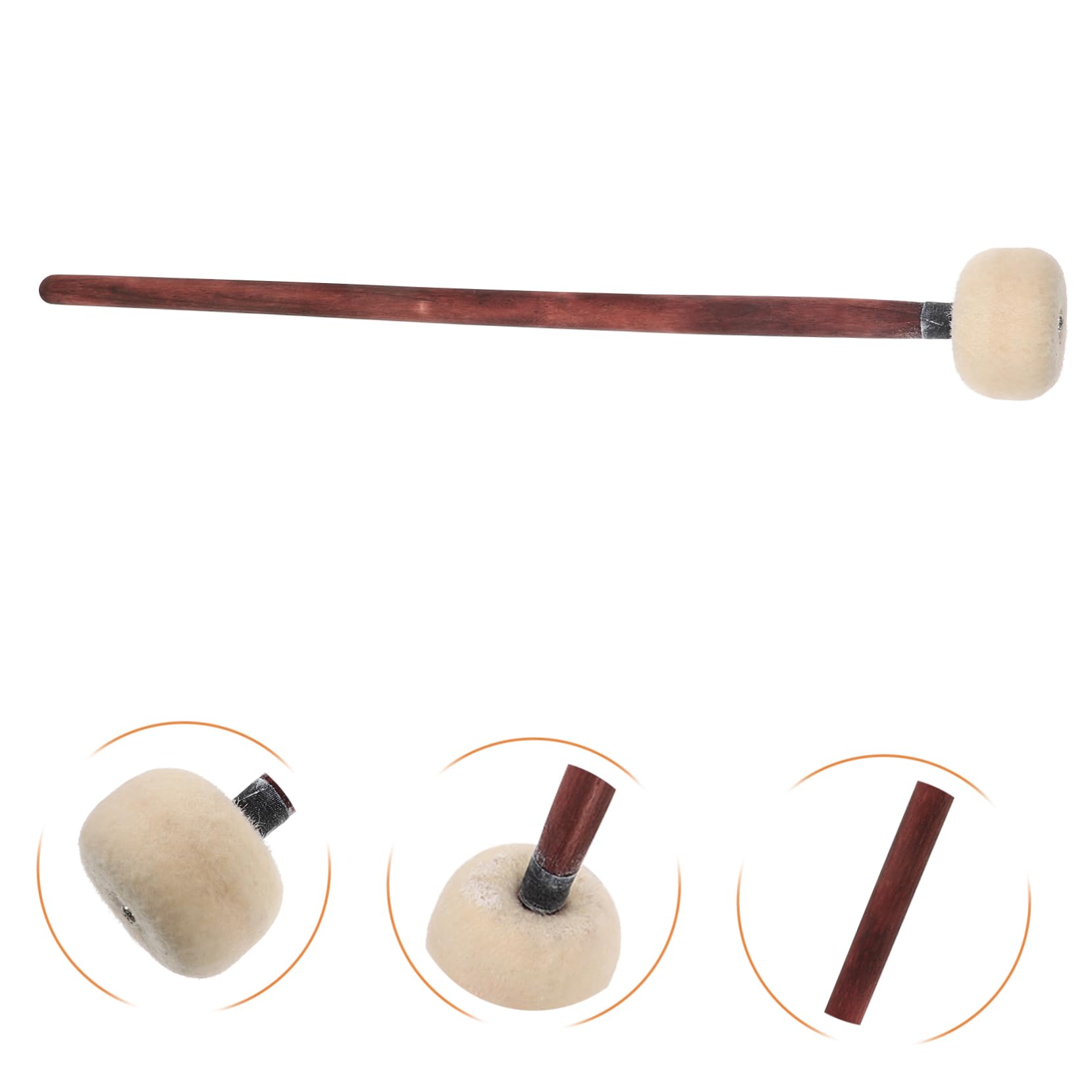 ifundom 8pezzi Bacchette Per Batteria Legno Con Testa Feltro Mazze Per Tuning Professionale e Iniziale Strumenti Musicali Per Percussioni Manico Legno Elegante e Comodo