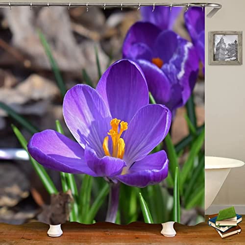 Rideau de douche 180x180 cm KnSam imperméable en polyester violet avec anneaux inclus