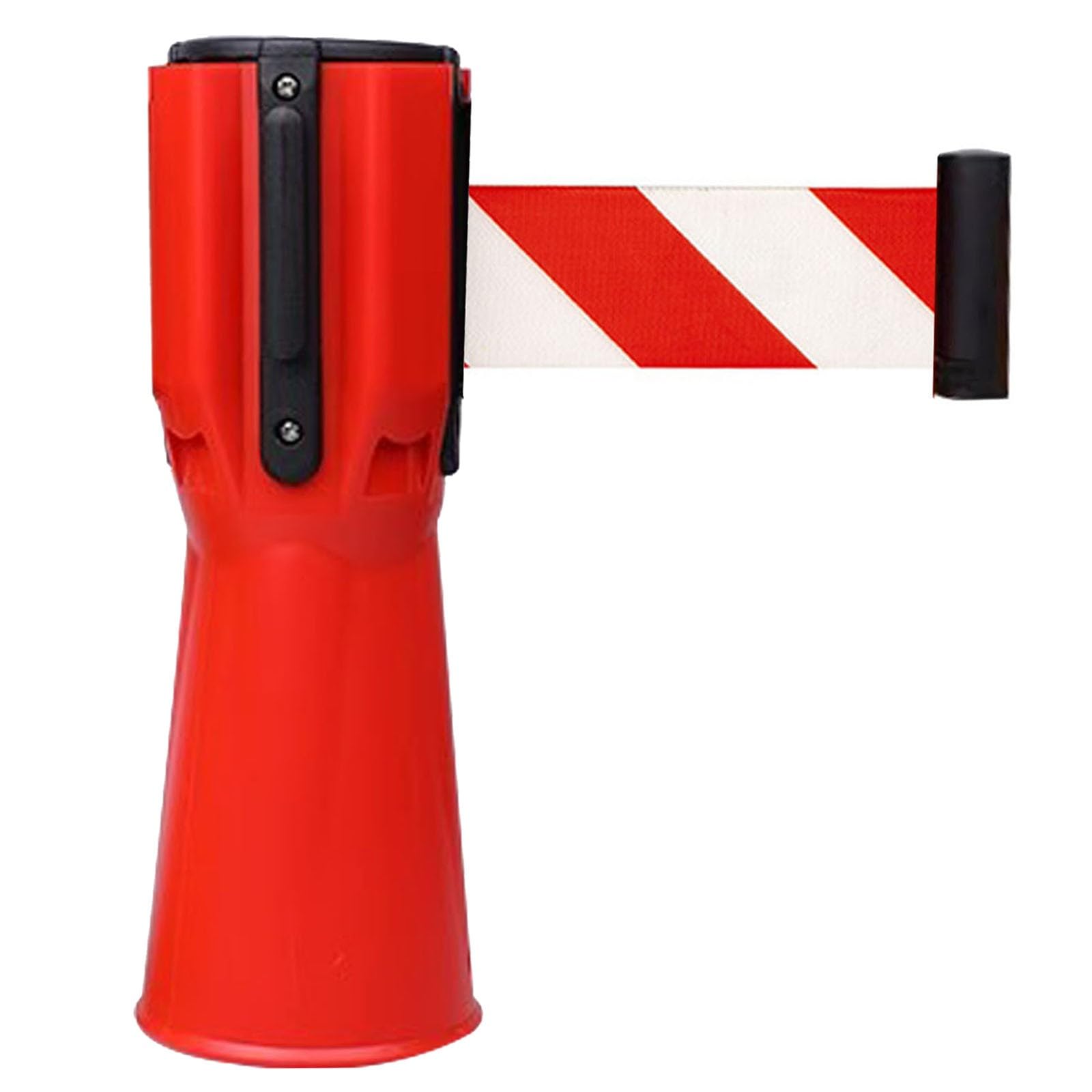 GTHTUHFD 32Ft Retractable Cone Barrier Tape - Mountable Caution Hazard Tape For Traffic Cones, Durable Safety Belt For Crowd Control, Outdoor & Indoor Use,B-5M/16FT