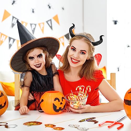 Beaupretty Horn Hair Hoop Black Devil Horns Headband Cosplay Horn Hair Band Christmas Easter Hair Hoop Ox Horn Hair Accessories For Dress Up Party Halloween #TOP4