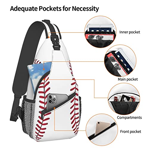 Baseball Chest Sling Bag Casual For Women Men Crossbody Sling Backpack Shoulder Bag For Travel Hiking Gym #TOP3