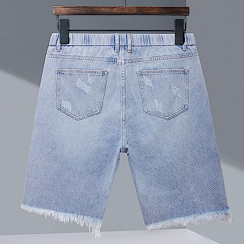 JEsilunmaMY Shorts de mezclilla rasgados para hombre miniatura 3