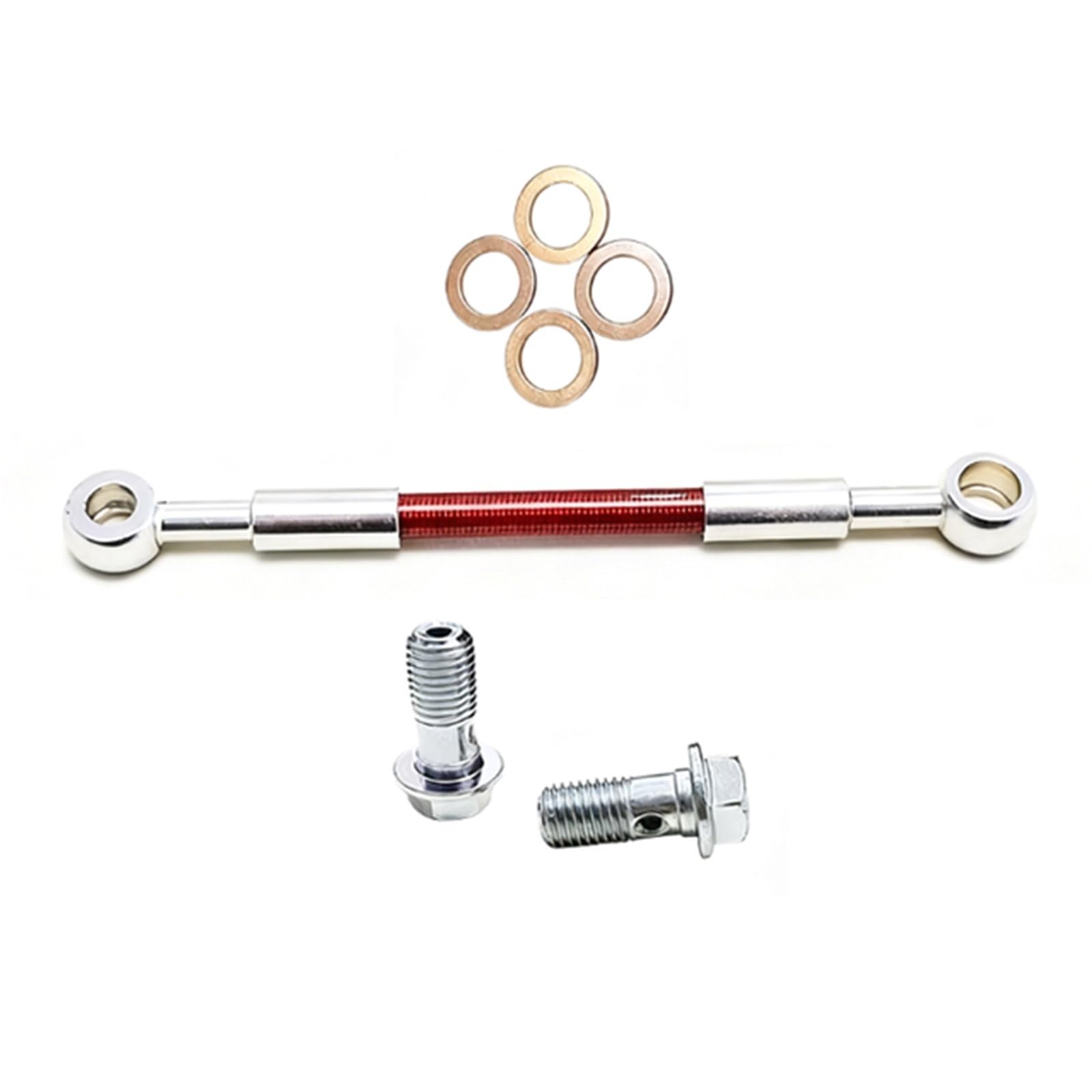 Hydraulic Brake Hose 30cm-500cm Motorcycle Brake Hose Hydraulic Line Cable Braided Oil Pipe 0°-0° M8 M10 Accessories for Suzuki for Kawasaki for Y-AMAHA(300cm)