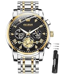 Gold Silver Band Black Face-2856