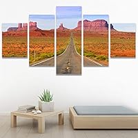 SIGNWIN 5 Panel Canvas Wall Art Modern Art Contemporary Country Dramatic Multicolor Photography Scenic for Home Decorations Ready to Hang - 60