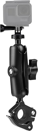 PULUZ Motorcycle O-Clip Quick Release Clamp Handlebar Fixed Mount Holder for Action Cameras(Black)