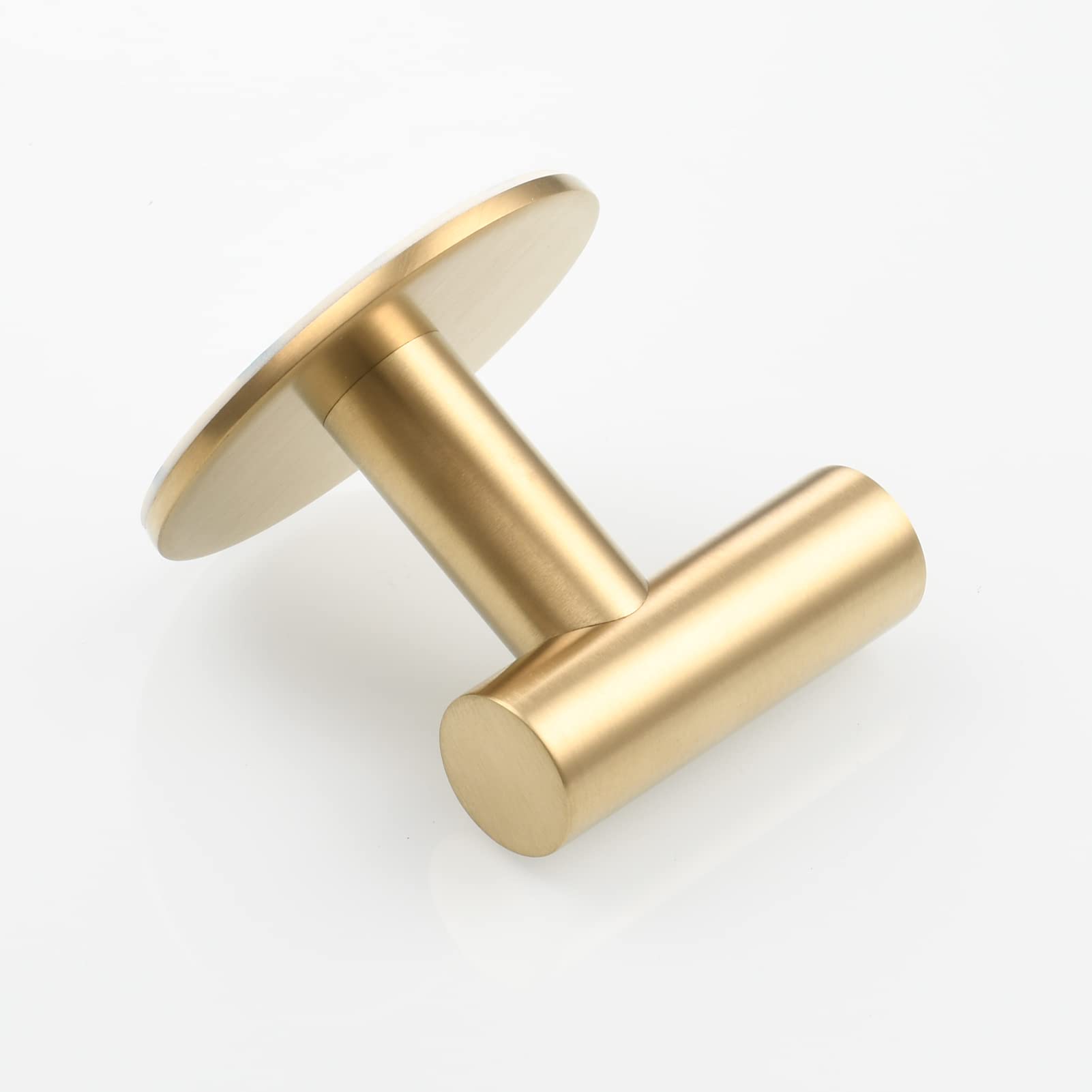 Tecmolog Ganchos Adhesivos para Pared Acero Inoxidable Soporte Toallas de Baño Oro Cepillado, SBH235J