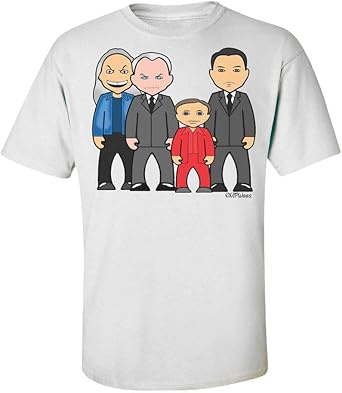 VIPwees, Strange Peaks, Mens Original Film & TV Caricature Organic Cotton T-Shirt