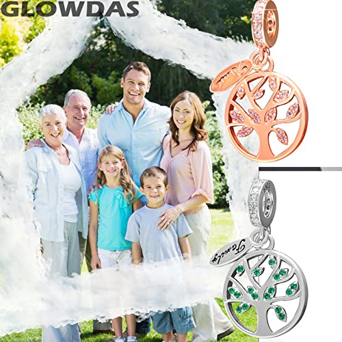 Collar de dijes del árbol de la vida en plata que no causa alergias 6