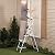 LivingSURE Folding 4-Step Safety Ladder, 2-in-1 Padded Handle and Backrest, Household and Kitchen Use, White