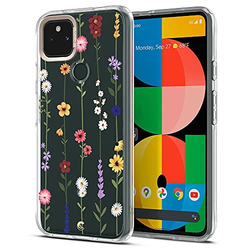 CYRILL Cecile Compatible with Google Pixel 5a Case, Pixel 5a 5g Case (2021), Slim Protective Floral Design - Flower Garden