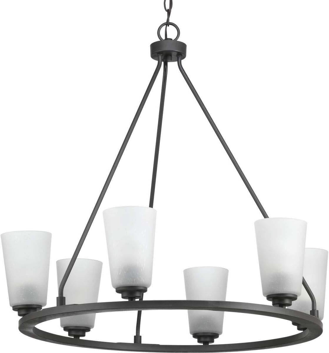 Progress Lighting Debut Collection 6-Light Farmhouse Chandelier Light Graphite
