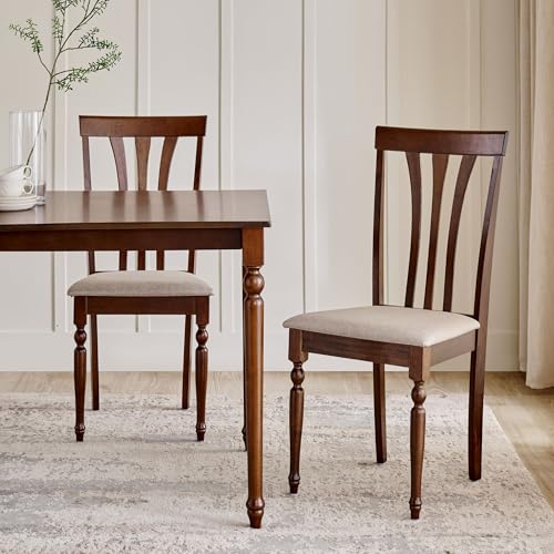 Image of Home Centre | Helios Franklin | Solid Wood | Dining Chairs | Beige | Set of 2 | 1 Year Warranty