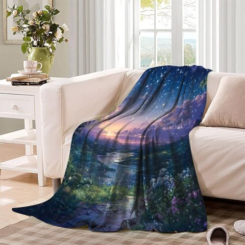 Couverture lit microfibre chaude et légère 180x200cm grand plaid canapé