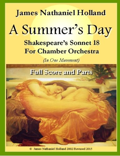 A Summers Day for Chamber Orchestra: Full Score and Parts