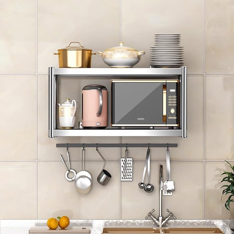 Heavy-Du Inless - Mensole da cucina a parete in acciaio, impermeabile, per bagni e ristoranti, 50 x 30 x 40 cm