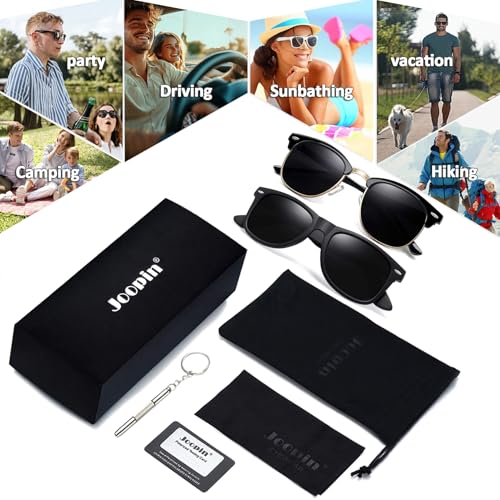 Image of Joopin Square Sunglasses Polarized UV400 Designer Sun Glasses Men Women