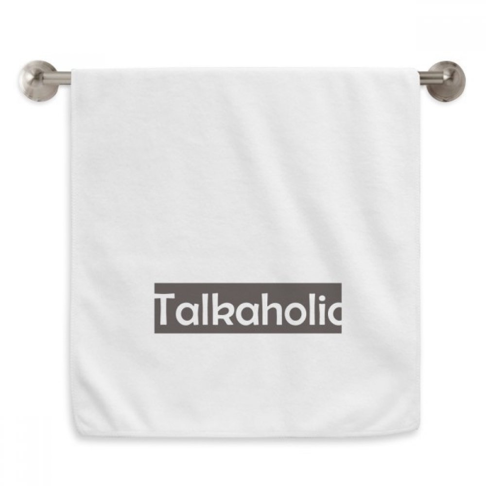 Serviette Talkaholic blanche contre la peau irritée | Essuie-mains moelleux 13x29