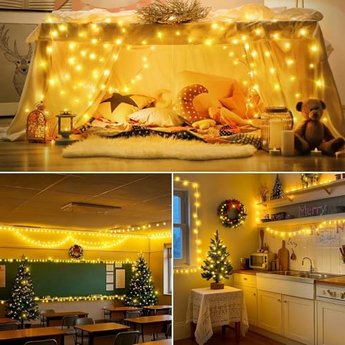 120M 1000 LED Fairy Lights Outdoor String Lights Plug in Extra Long Christmas Lights Waterproof with Remote Timer 8 Modes for Outside Garden Patio Party Wedding Yard Tree Decorations Warm White - Image 2