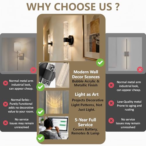Image of DORESshop Battery Operated Wall Sconces Set of 2, 10000mAh Rechargeable Wall Sconce with Bubble Crystal, 9 Color Dimmable Wireless Wall Sconce, Sconce Wall Decor for Living Room, Bedroom, Black 18in