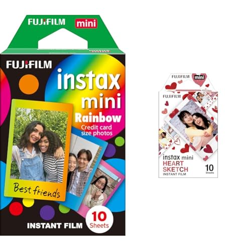 Fujifilm Instax Mini Rainbow - Película instantánea & Fujifilm 16799926 Película instantánea, Mini 10 Shot