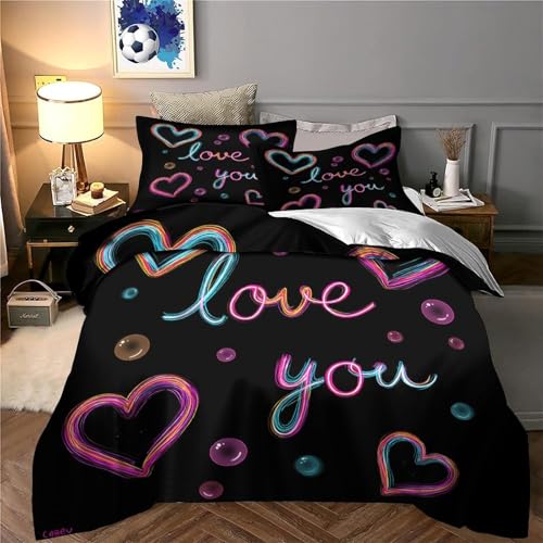Housse de couette microfibre hypoallergique douce ado 3d