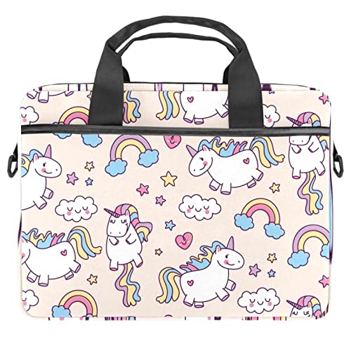 Sacoche ordinateur portable 13 pouces multicolore licorne pour les cours et le bureau