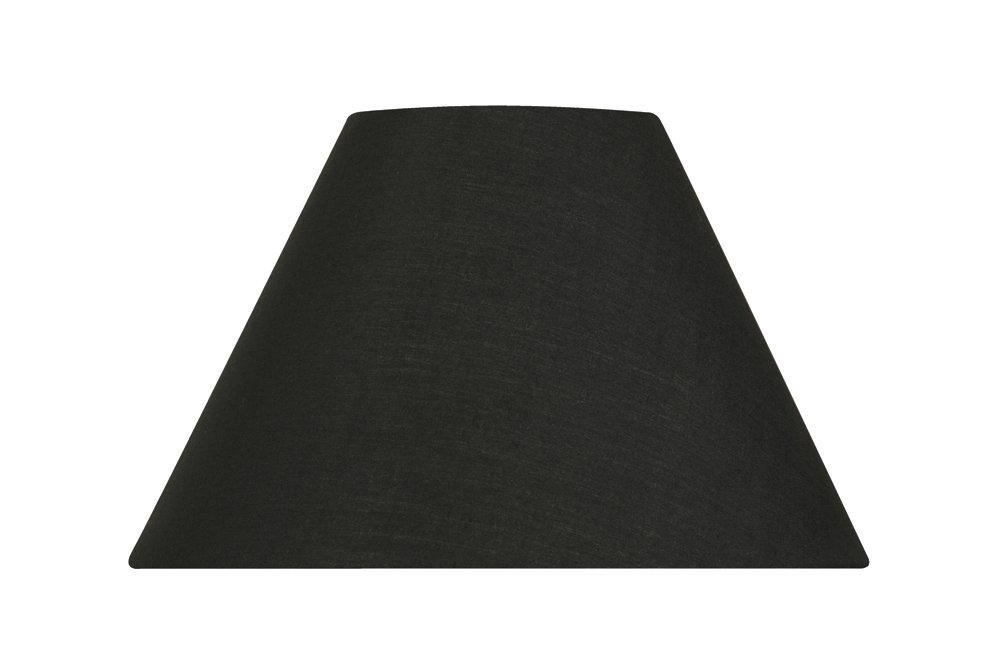 Lampshade Black 14"" Coolie Premium Cotton 350mm Oaks Lighting S501/14 BK