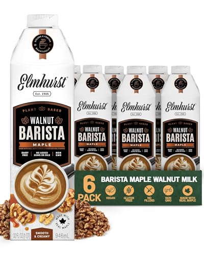Elmhurst 1925 Maple Walnut Milk Barista Edition – 32 Ounce (Pack of 6)