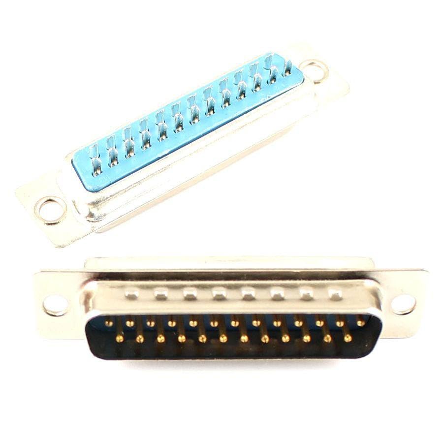 Generic 50 Pcs D-SUB 25 Pin Male Straight Solder Type Plug Adapter Connector 2 Rows