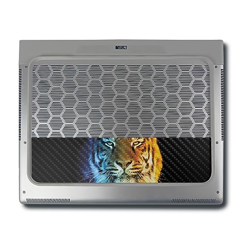 Image of MightySkins Carbon Fiber Skin Compatible with Alienware X16 R1 (2023) Full Wrap Kit - Tri-Color Tiger | Protective, Durable Textured Carbon Fiber Finish | Easy to Apply | Made in The USA